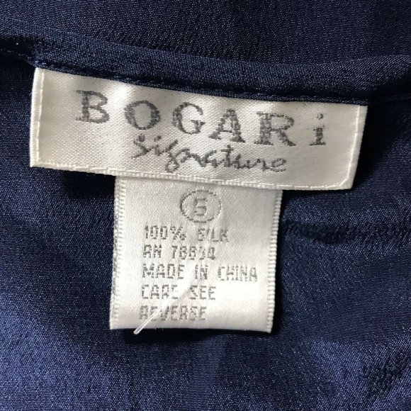 BOGARI Tank Top Blouse ~ Sz S ~ Blue ~ Sleeveless - Picture 3 of 3